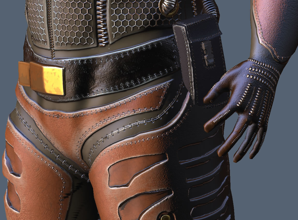 Tech Commander Low-poly 3D model_6