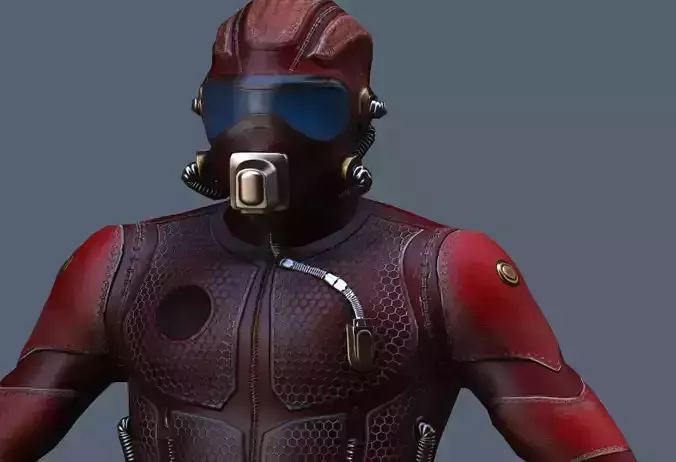 Tech Commander Low-poly 3D model