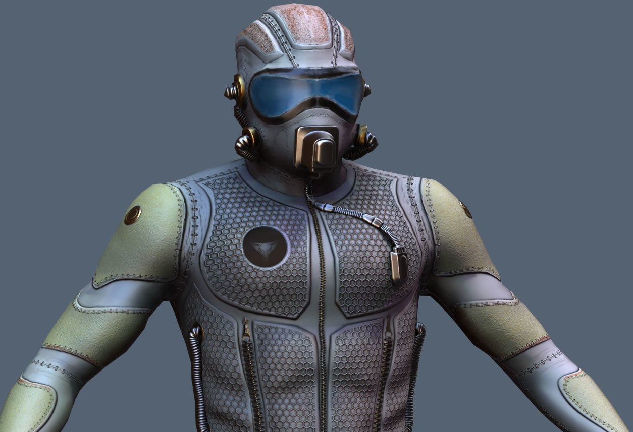 Tech Commander Low-poly 3D model_5