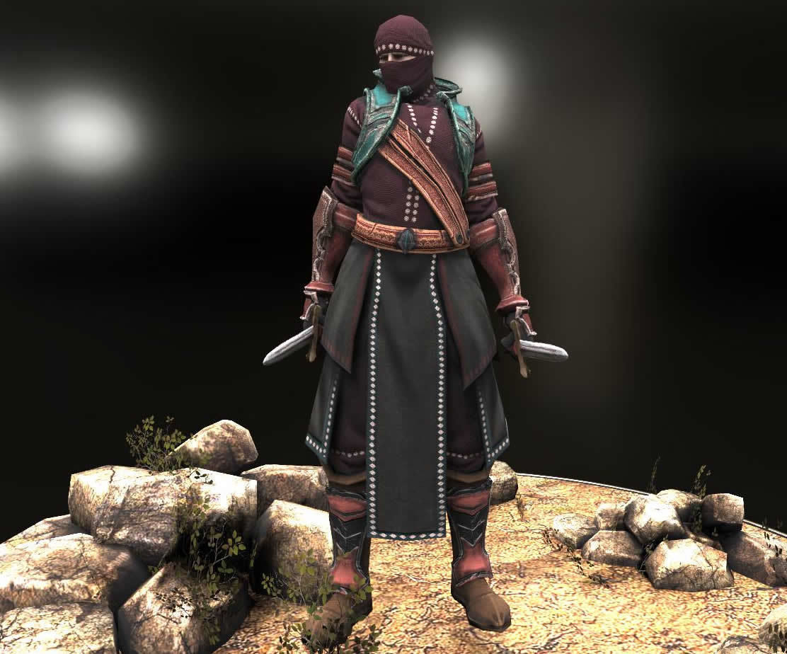 Thief 3 swordsman Low-poly 3D model_5