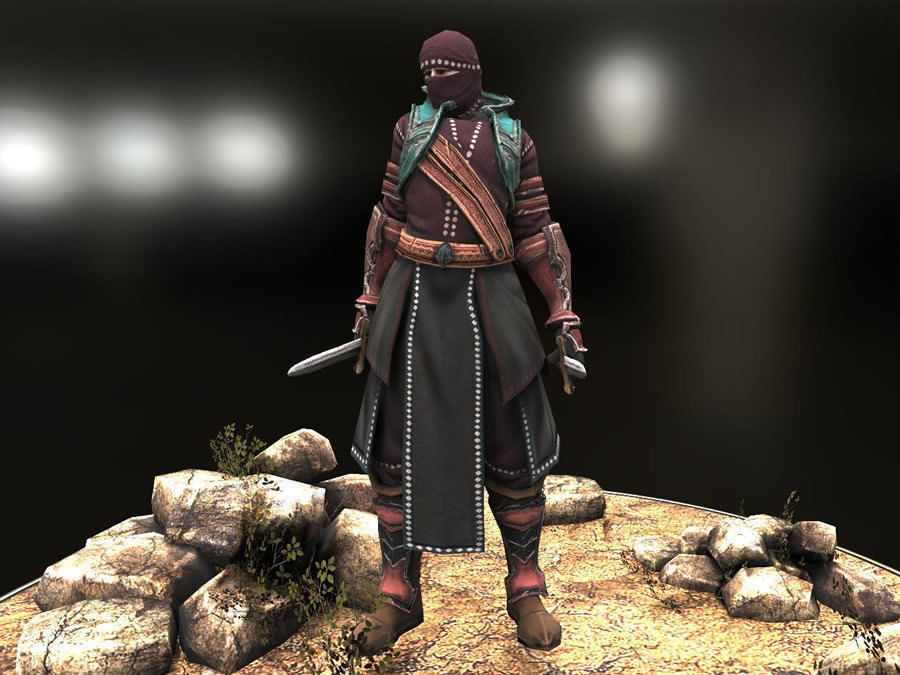 Thief 3 swordsman Low-poly 3D model_2