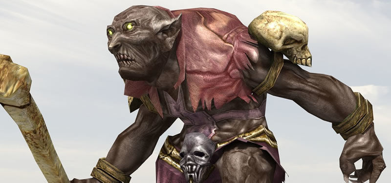 Troll creature holding sword Low-poly 3D model_4