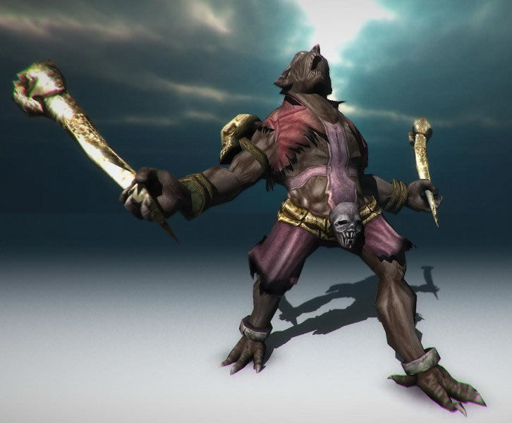 Troll creature holding sword Low-poly 3D model_5