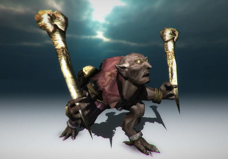 Troll creature holding sword Low-poly 3D model_2