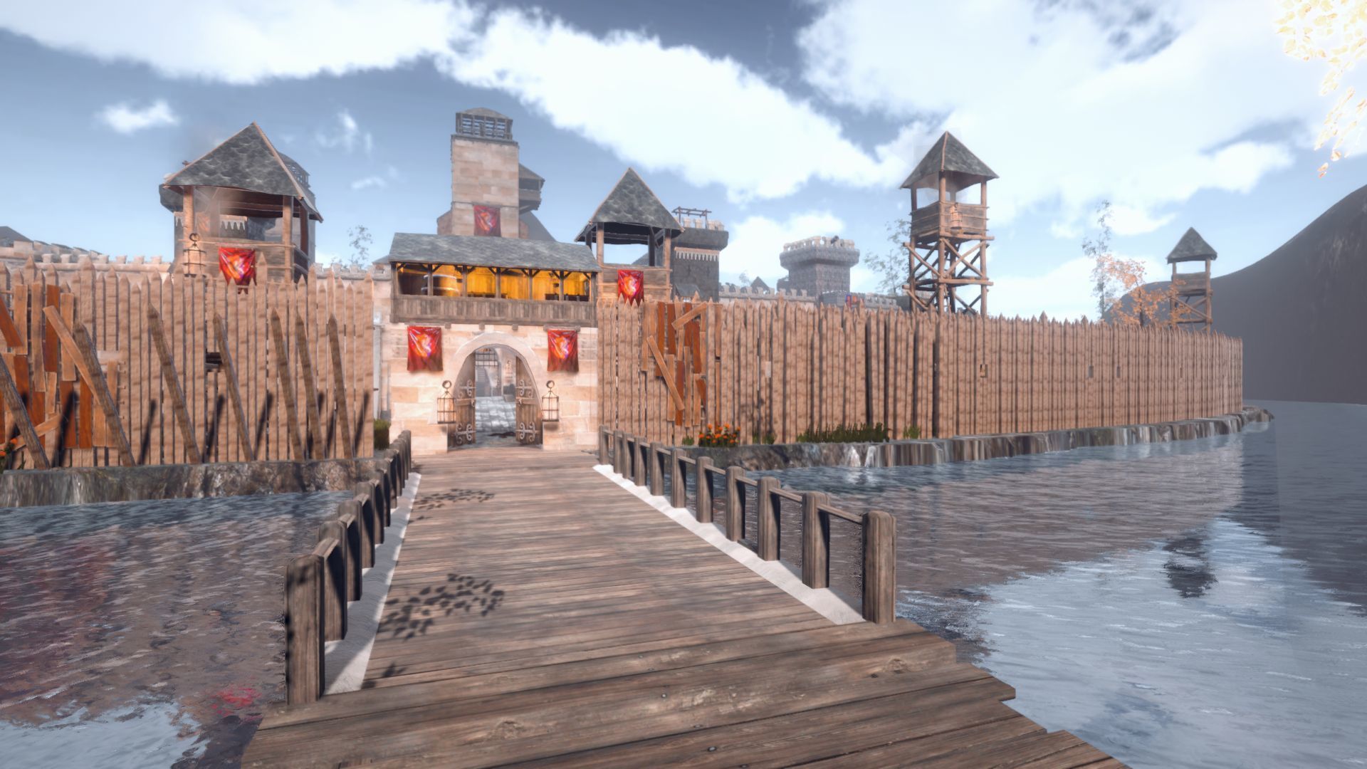 Walls and Towers Update Low-poly 3D model_3