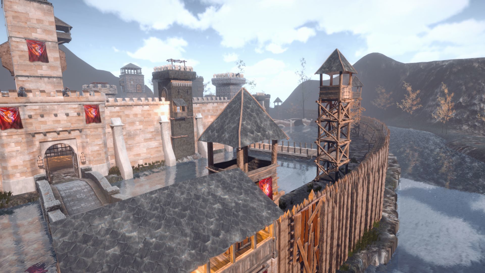 Walls and Towers Update Low-poly 3D model_5