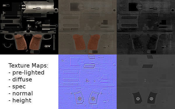 Weapons rifle Low-poly 3D model_8