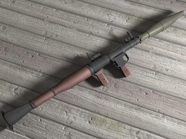 Weapons rifle Low-poly 3D model_12