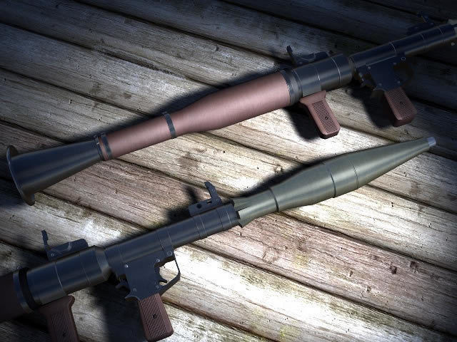 Weapons rifle Low-poly 3D model_15