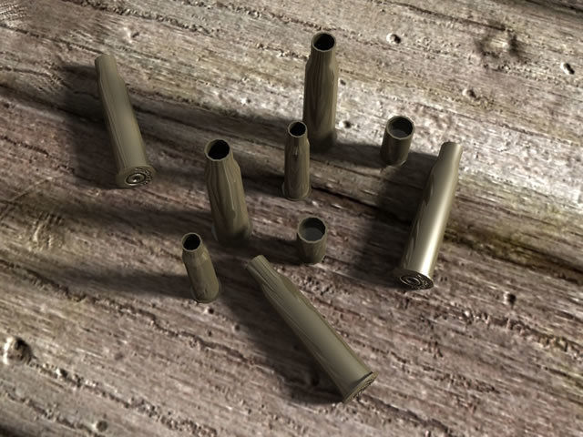 Weapons rifle Low-poly 3D model_1