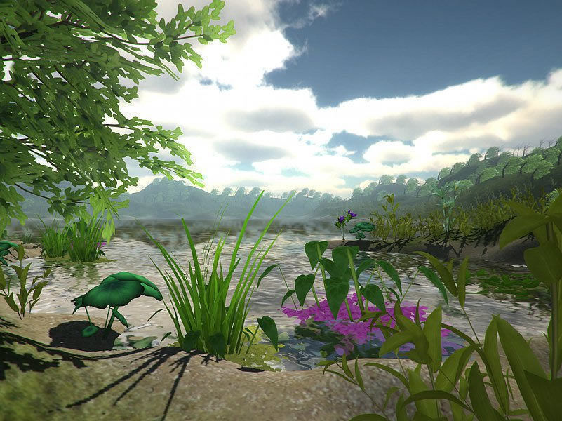 Water Plants Low-poly 3D model_2