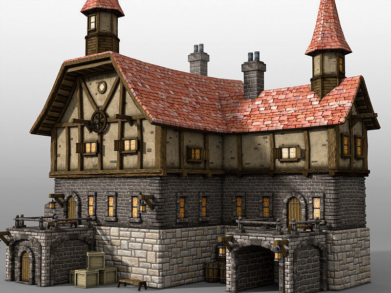 Adventure Village 2 Low-poly 3D model_5
