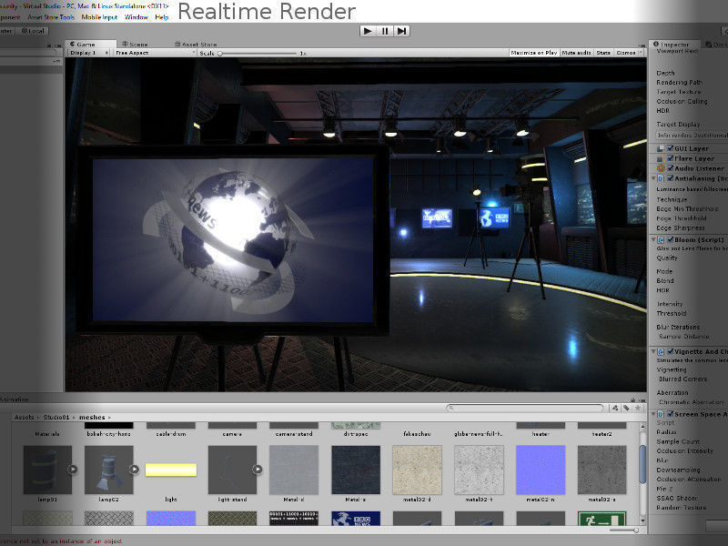Virtual Studio Low-poly 3D model_7