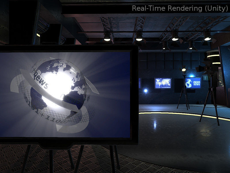 Virtual Studio Low-poly 3D model_1