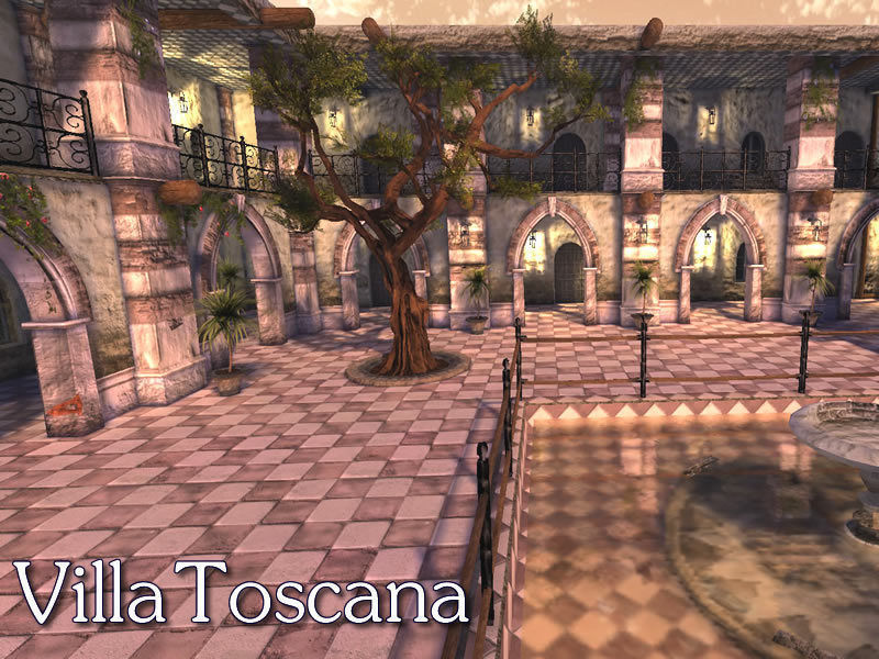 Villa Toscana Low-poly 3D model_2