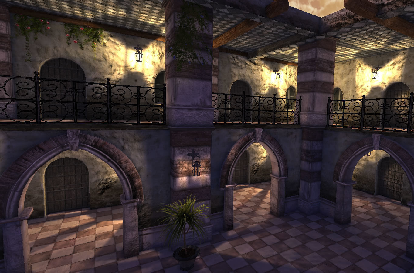 Villa Toscana Low-poly 3D model_7