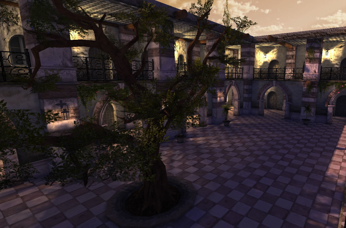 Villa Toscana Low-poly 3D model_6