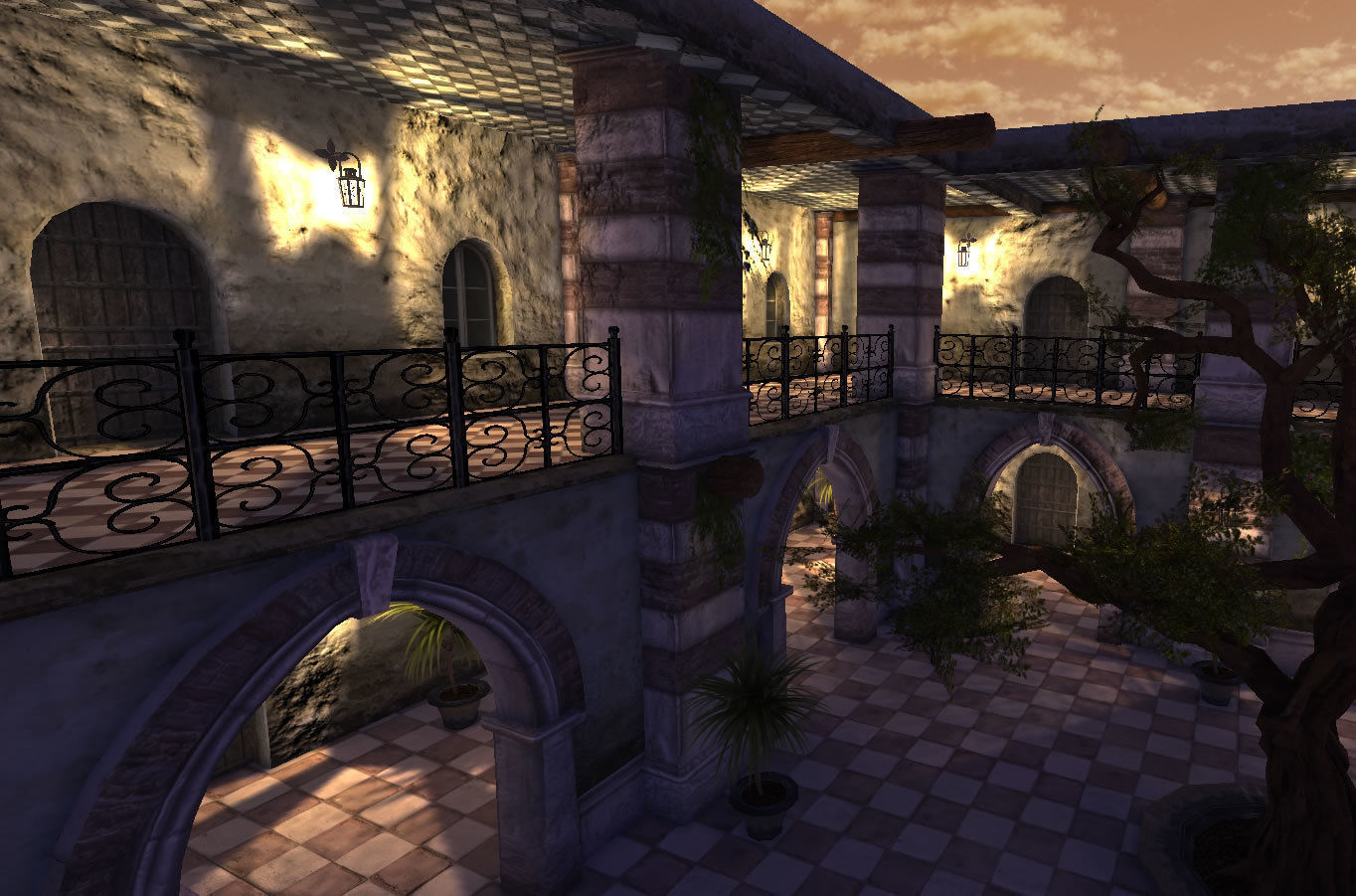 Villa Toscana Low-poly 3D model_4