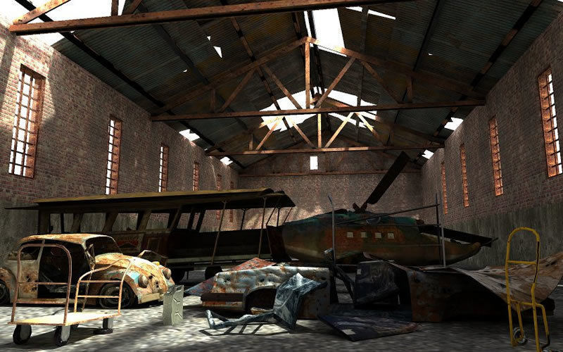 Vehicle Junkyard Low-poly 3D model_4