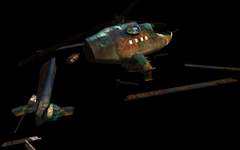 Vehicle Junkyard Low-poly 3D model_8