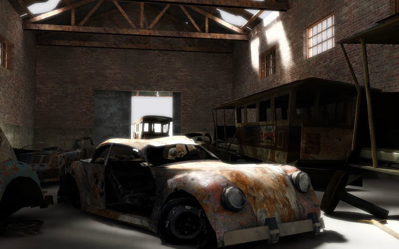 Vehicle Junkyard Low-poly 3D model_2