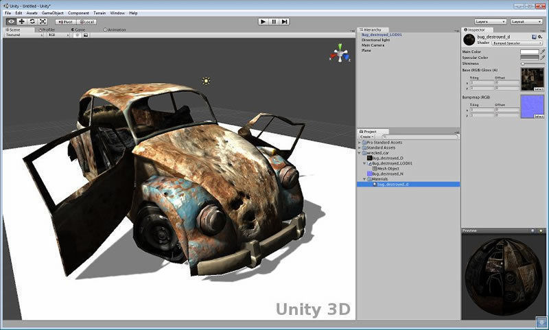 Vehicle Junkyard Low-poly 3D model_3