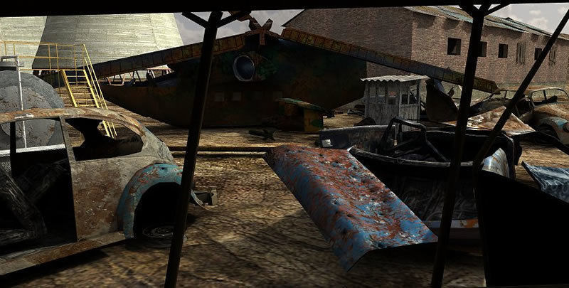 Vehicle Junkyard Low-poly 3D model_9