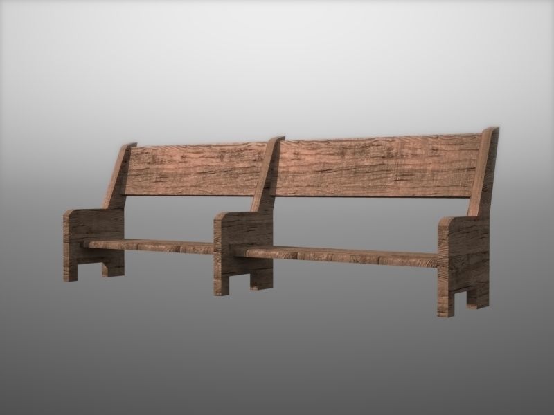 Viking Church Low-poly 3D model_4