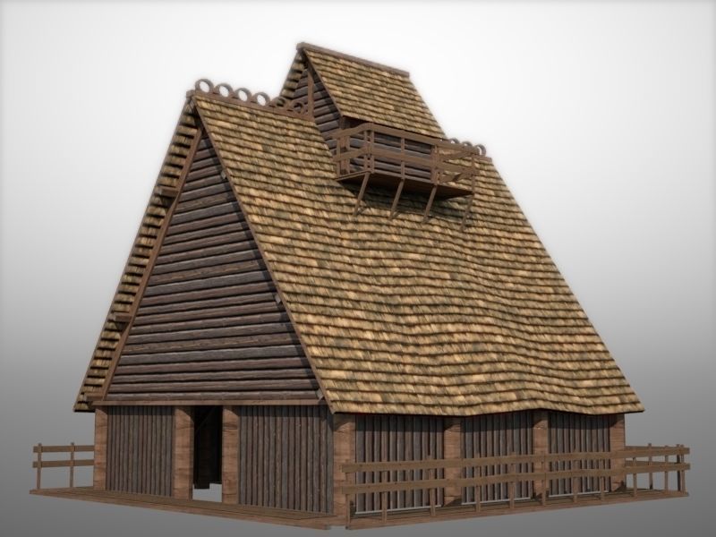 Viking Church Low-poly 3D model_13
