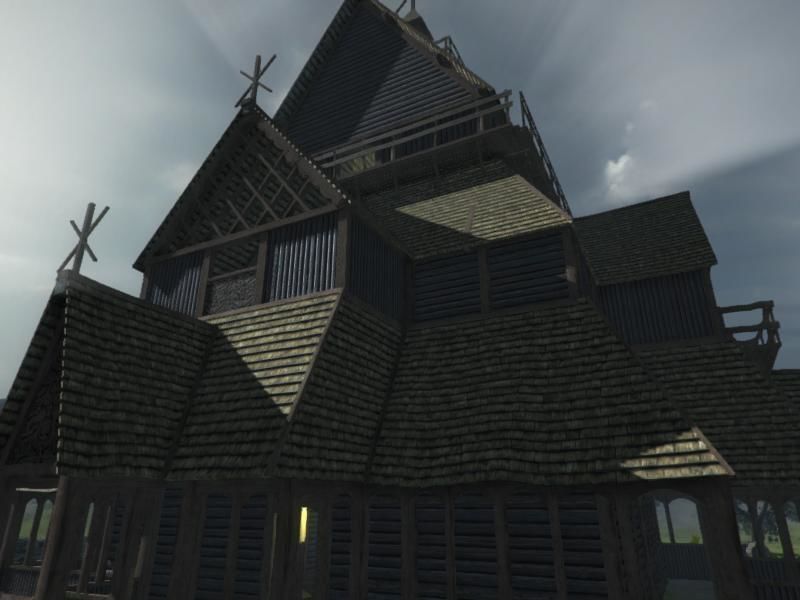 Viking Church Low-poly 3D model_20