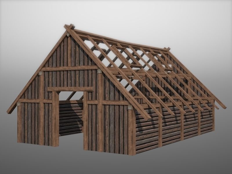 Viking Church Low-poly 3D model_14