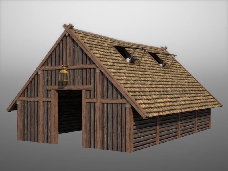 Viking Church Low-poly 3D model_18