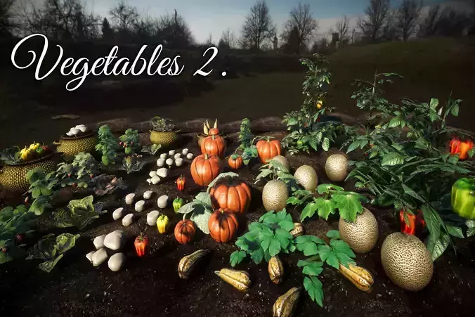Vegetable Plants 2 Update Low-poly 3D model