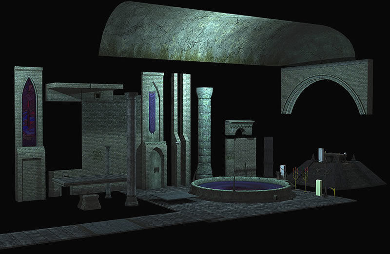 Temple CS Low-poly 3D model_9