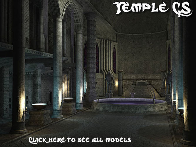 Temple CS Low-poly 3D model