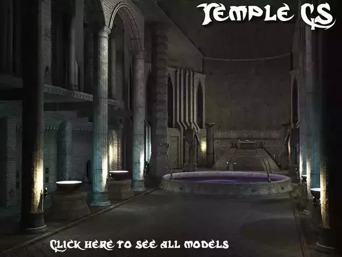 Temple CS Low-poly 3D model