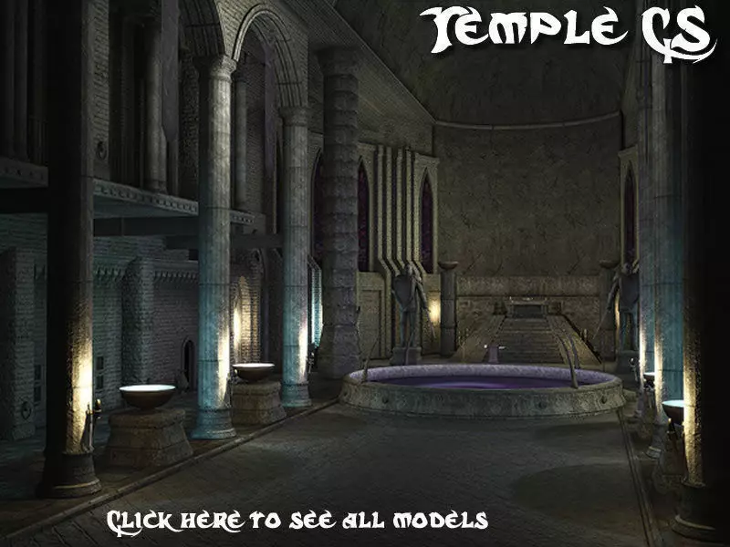 Temple CS Low-poly 3D model_0