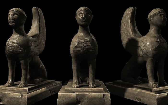 Statues Pack  Low-poly 3D model_7