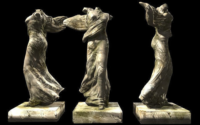 Statues Pack  Low-poly 3D model_12