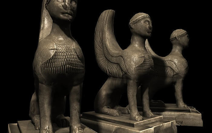 Statues Pack  Low-poly 3D model_4