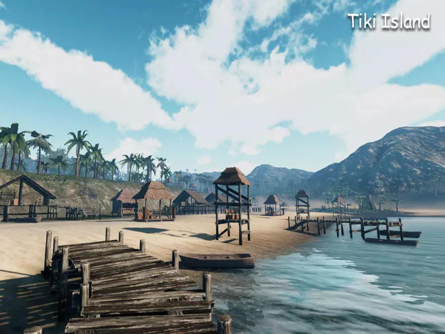 Tiki Island Updated Low-poly 3D model_0