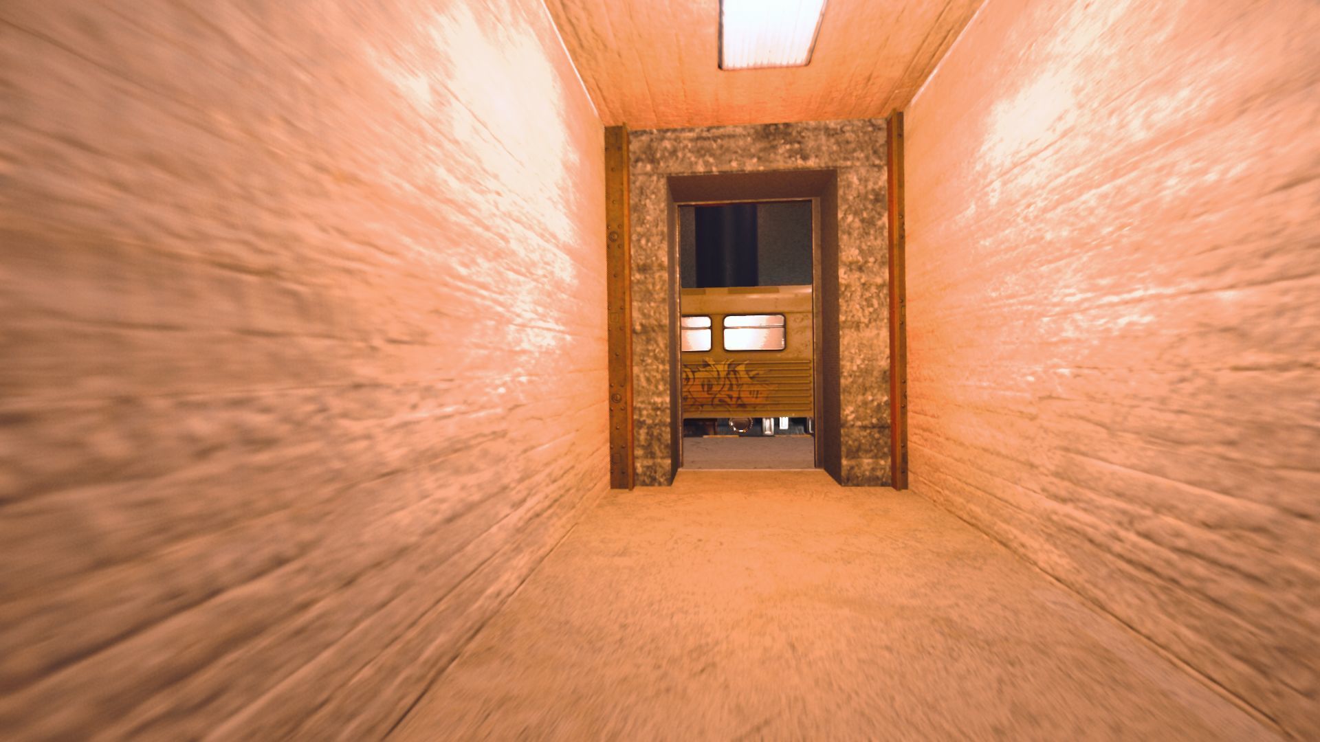 Subway station with trains on tracks Low-poly 3D model_13