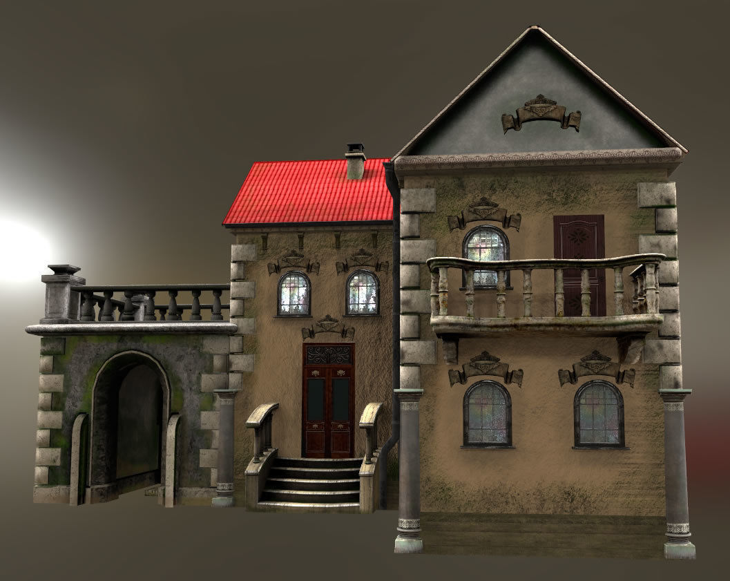 Small City 3 Low-poly 3D model_5