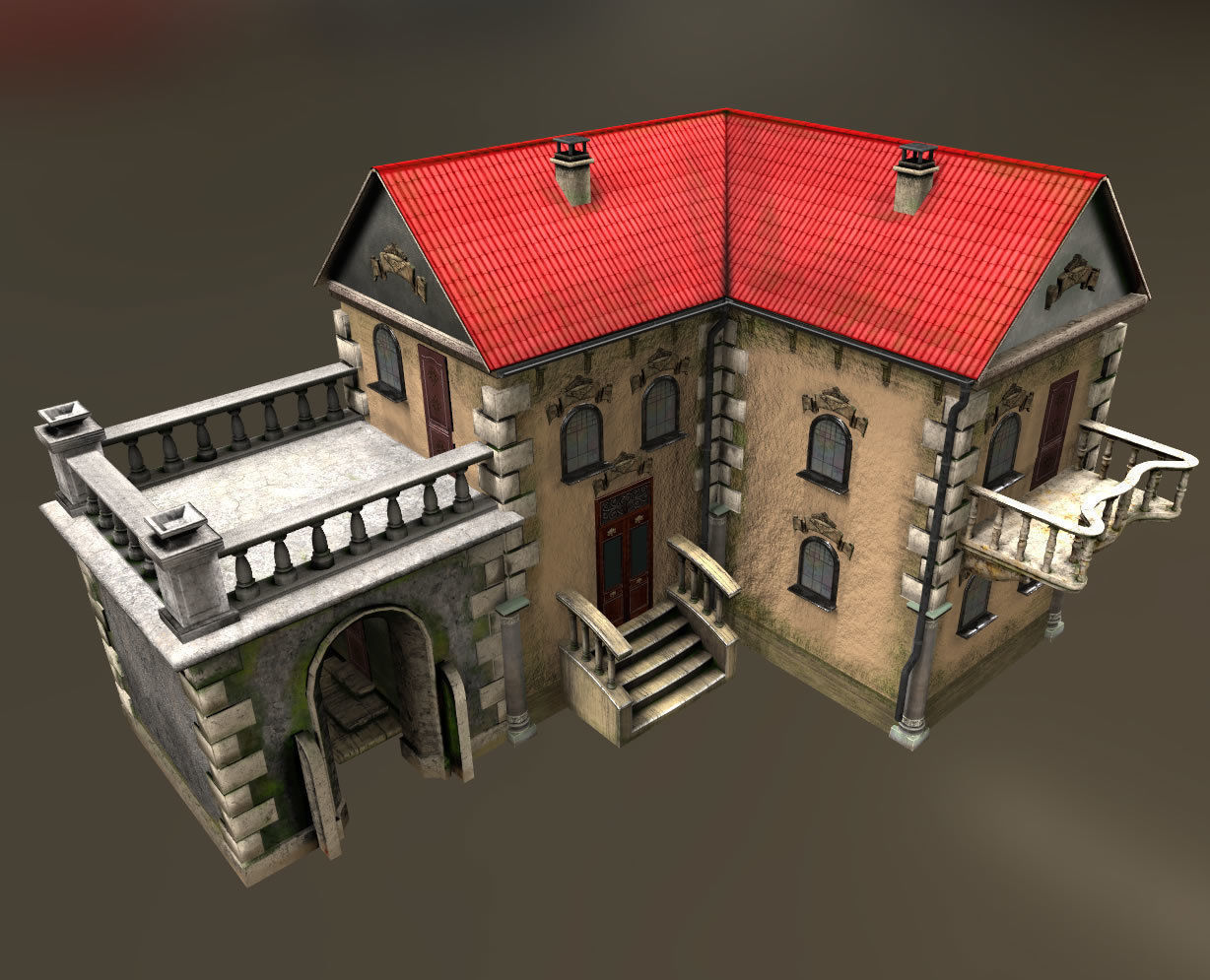 Small City 3 Low-poly 3D model_15