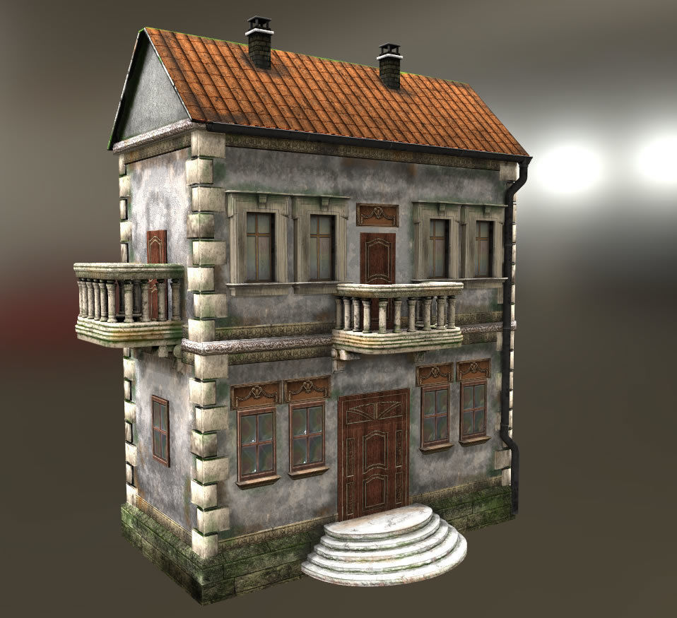 Small City 3 Low-poly 3D model_14