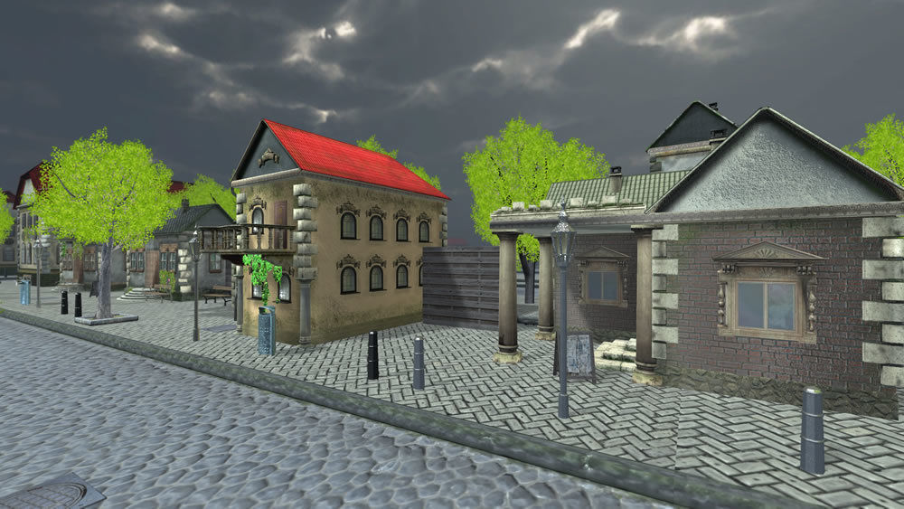 Small City 3 Low-poly 3D model_16