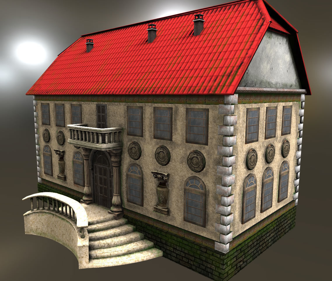 Small City 3 Low-poly 3D model_7