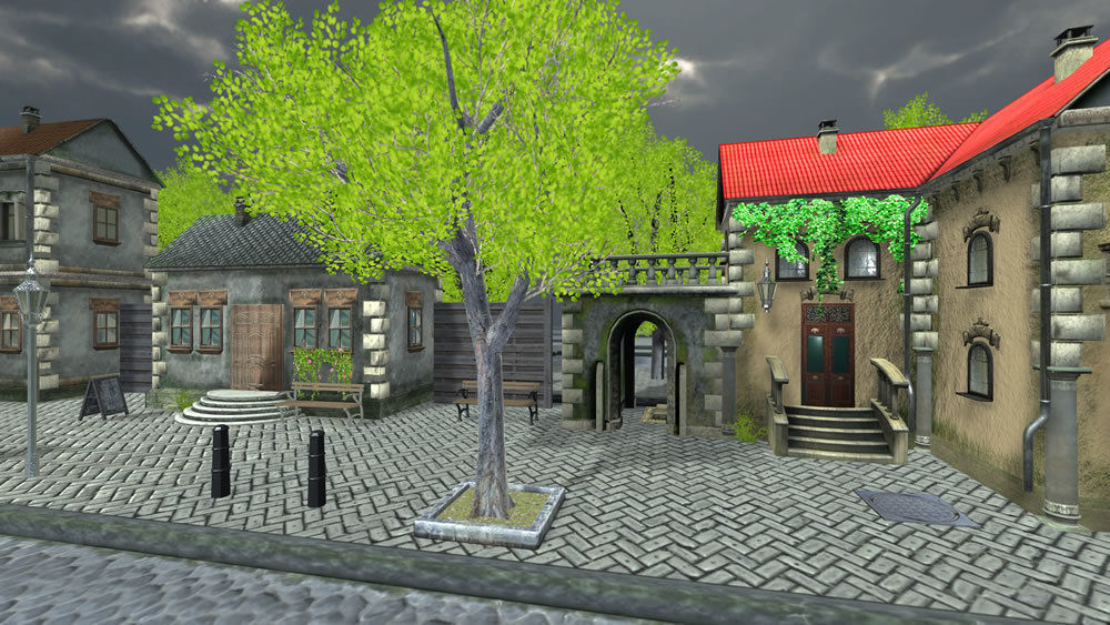 Small City 3 Low-poly 3D model_3