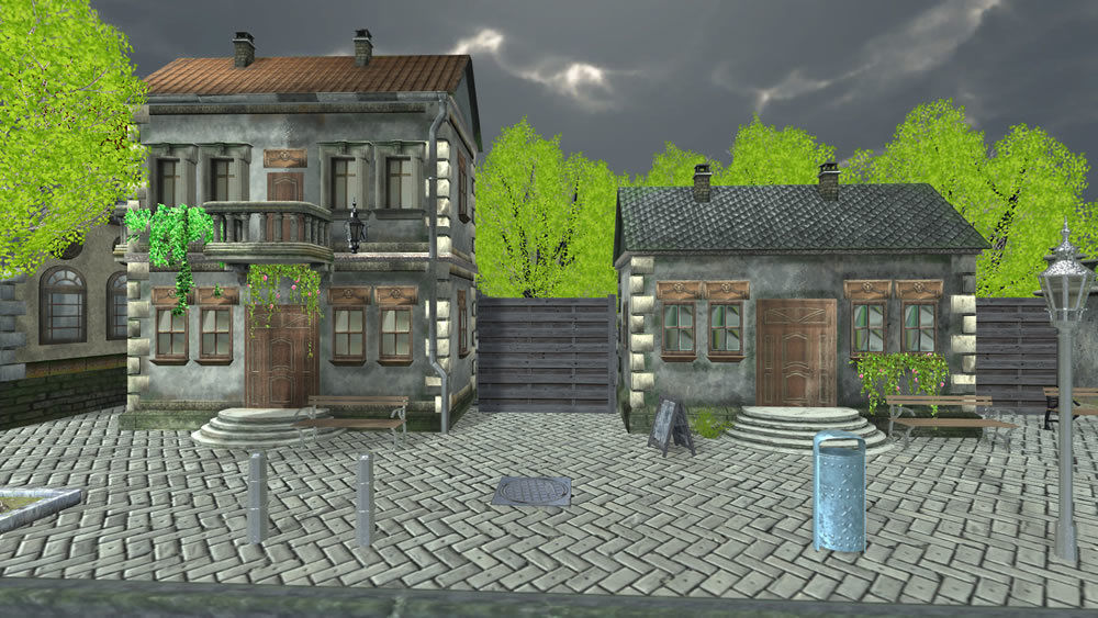 Small City 3 Low-poly 3D model_17