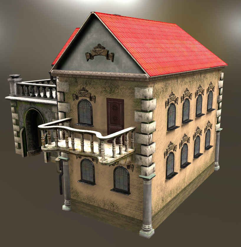 Small City 3 Low-poly 3D model_13